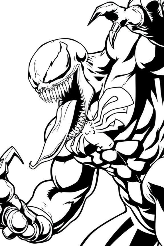 kostenlose Venom-Malvorlage