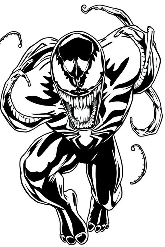 kostenlose Venom-Malvorlage