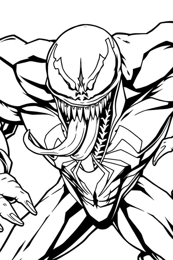 kostenlose Venom-Ausmalvorlage