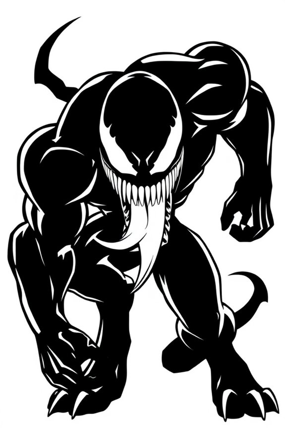 kostenlose Venom-Malvorlage
