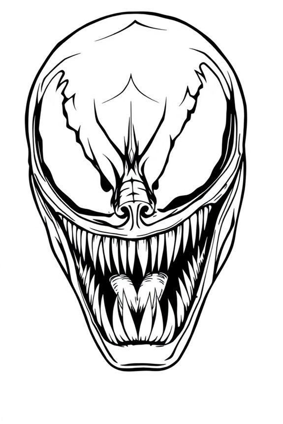kostenloses Venom-Gesichtsausmalbild