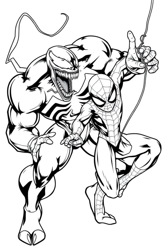 kostenlose Venom Spider-Man Ausmalbilder