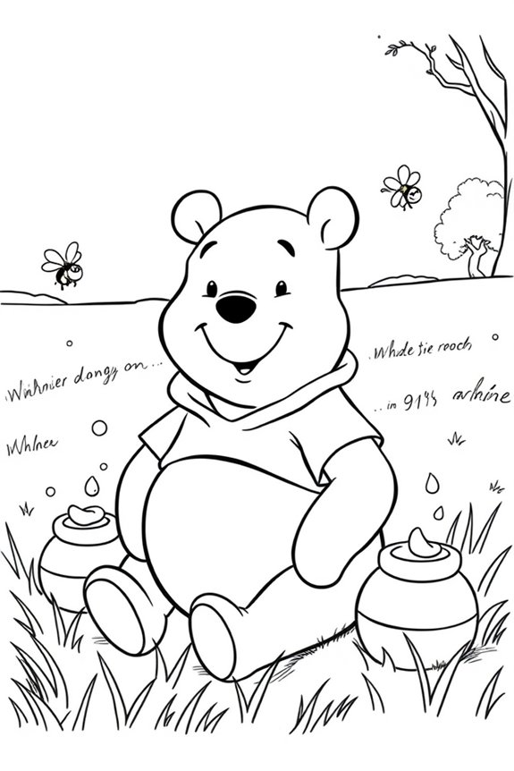 kostenlose Winnie Puuh Ausmalvorlage