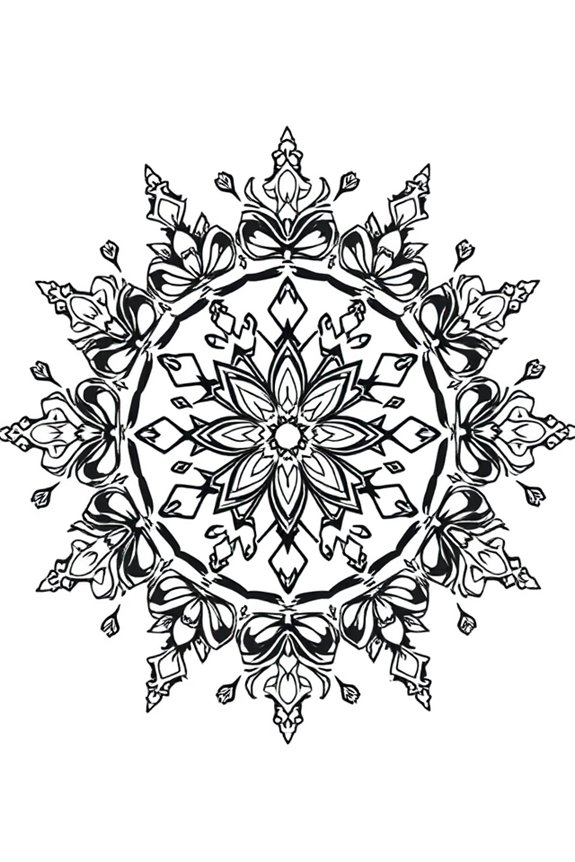 kostenlose Winter-Mandala-Muster