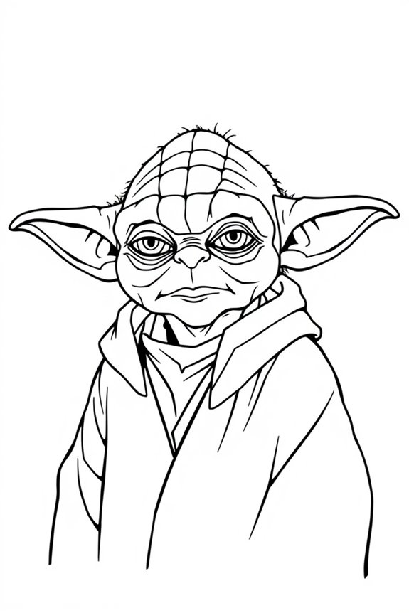 kostenlose Yoda-Ausmalvorlage