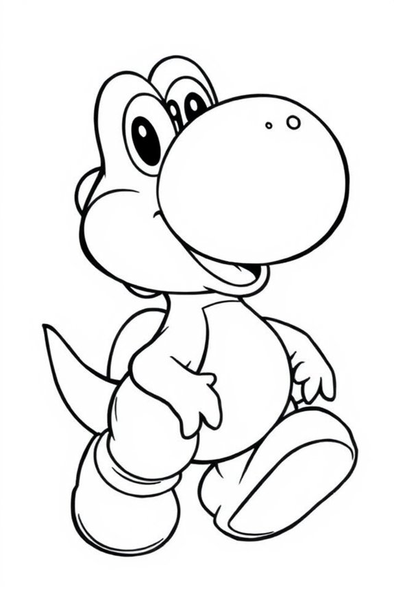 kostenlose Yoshi-Ausmalvorlage