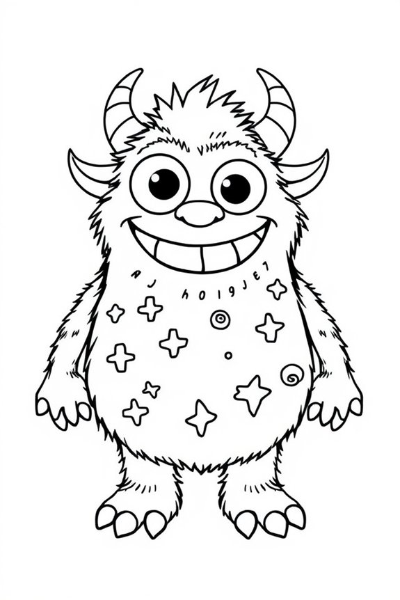 freundliches Monster Ausmalbild
