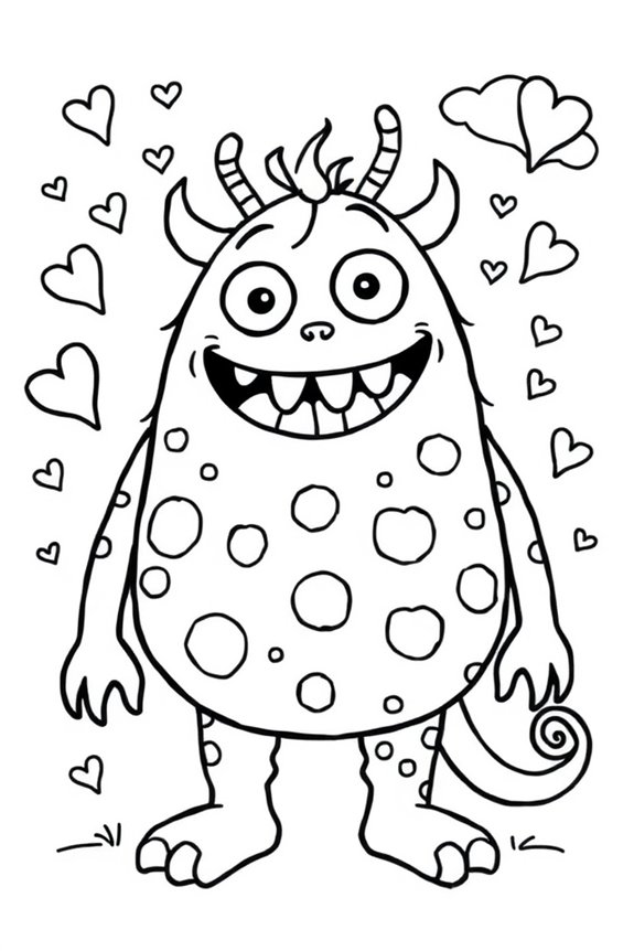 freundliches Monster Ausmalbild