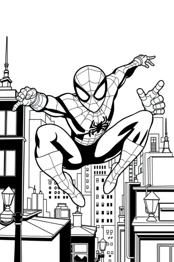 freundliche Nachbarschaft Spider-Man Ausmalbild