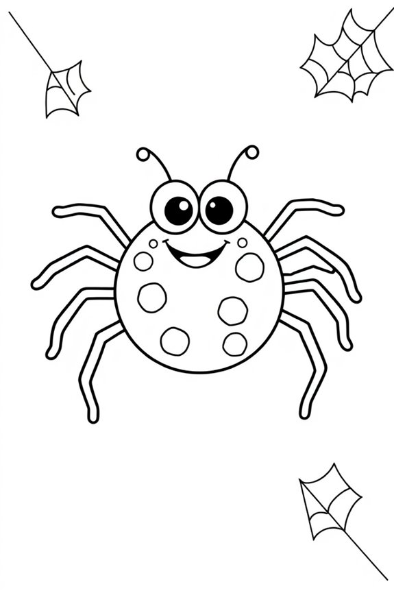 freundliche Spinne Malvorlage