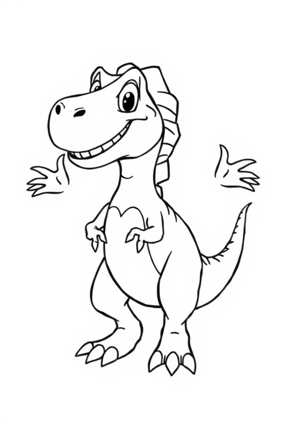 freundliche Velociraptor-Ausmalbild