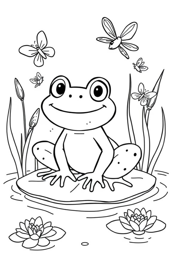 Frosch Abenteuer Malvorlage
