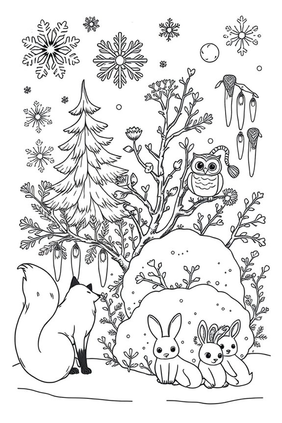 Gefrorene Flora Ausmalbild