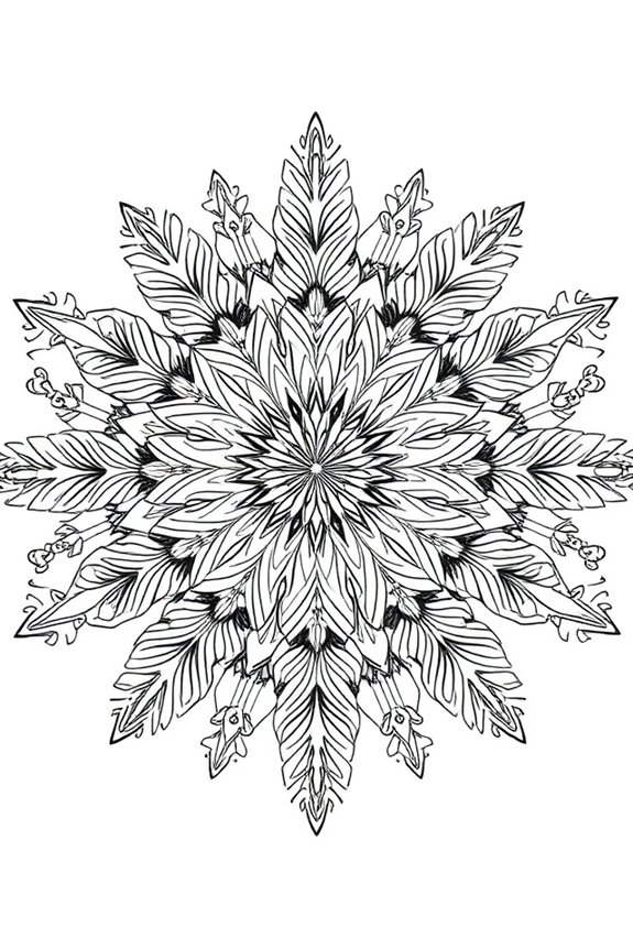 Gefrorene Mandala-Ausmalbild