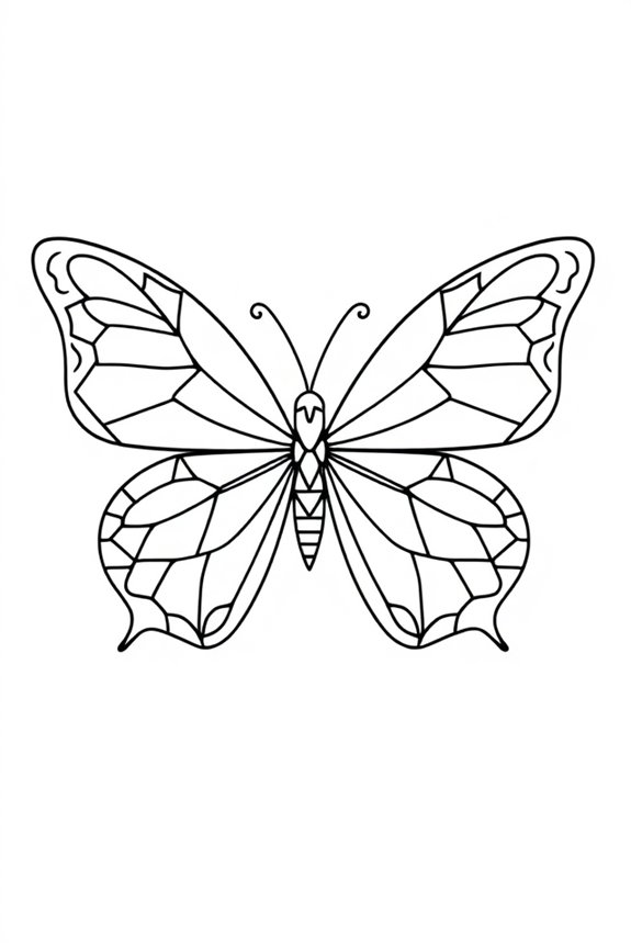 geometrische Schmetterlingsfärbungsvorlage