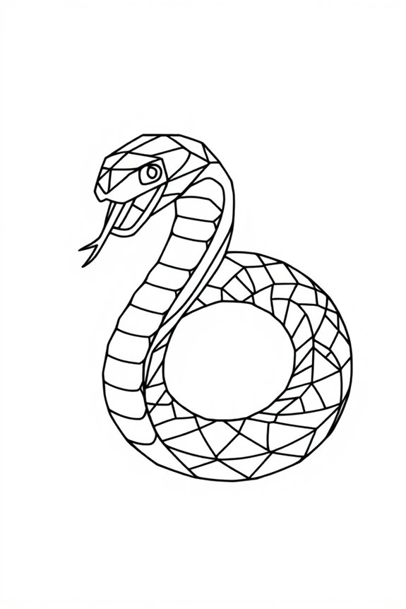 geometrische Schlangenausmalbilder