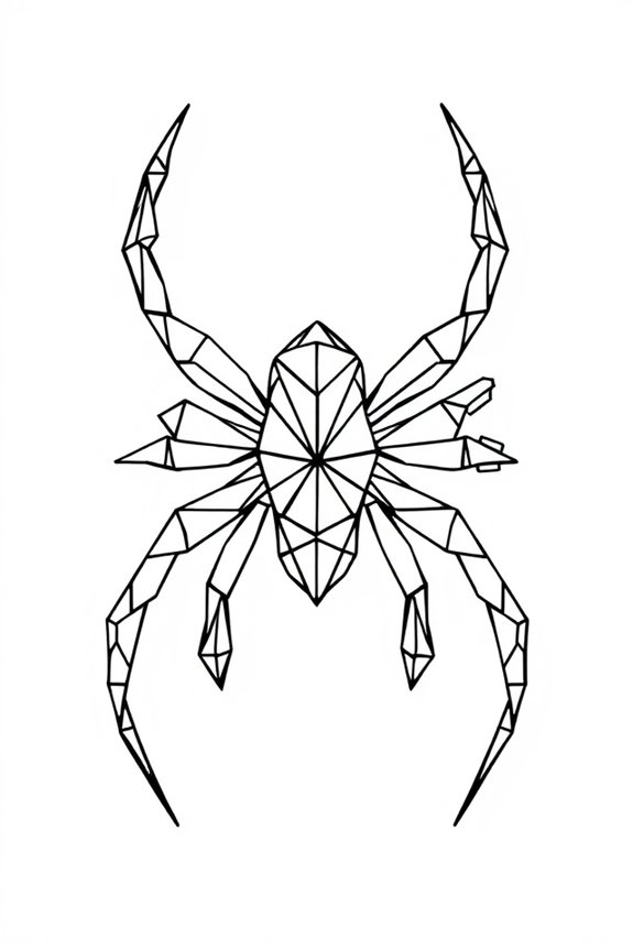 geometrische Spinnenfärbungsvorlage