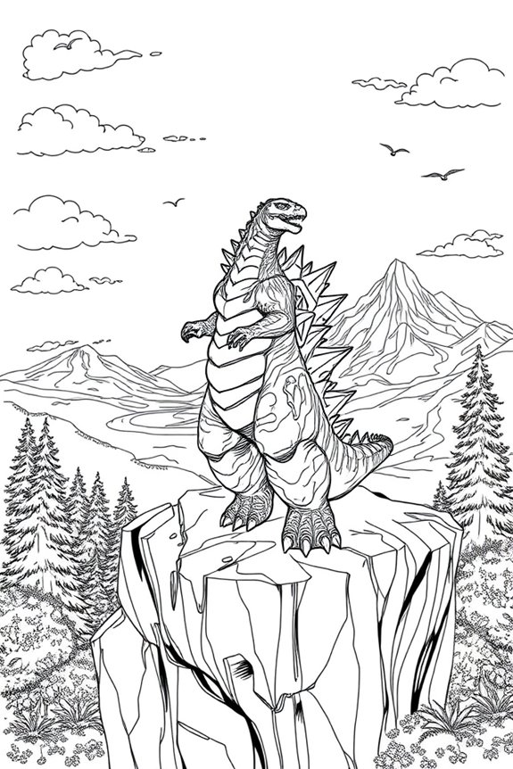 Godzilla Natur Ausmalbild