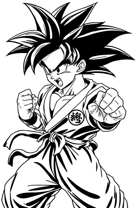 Goku Dragon Ball Ausmalbild