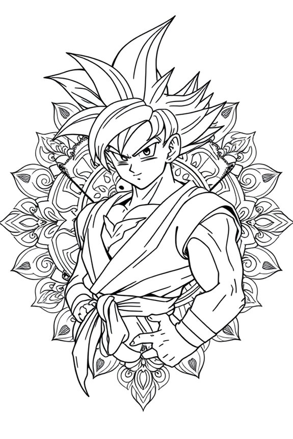 Goku Mandala Ausmalbild