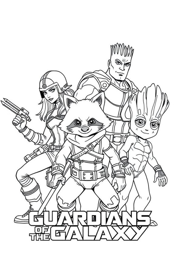 Guardians of the Galaxy Ausmalbild