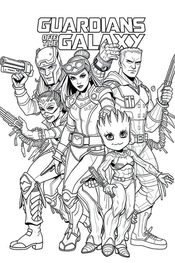 Guardians of the Galaxy Ausmalbild