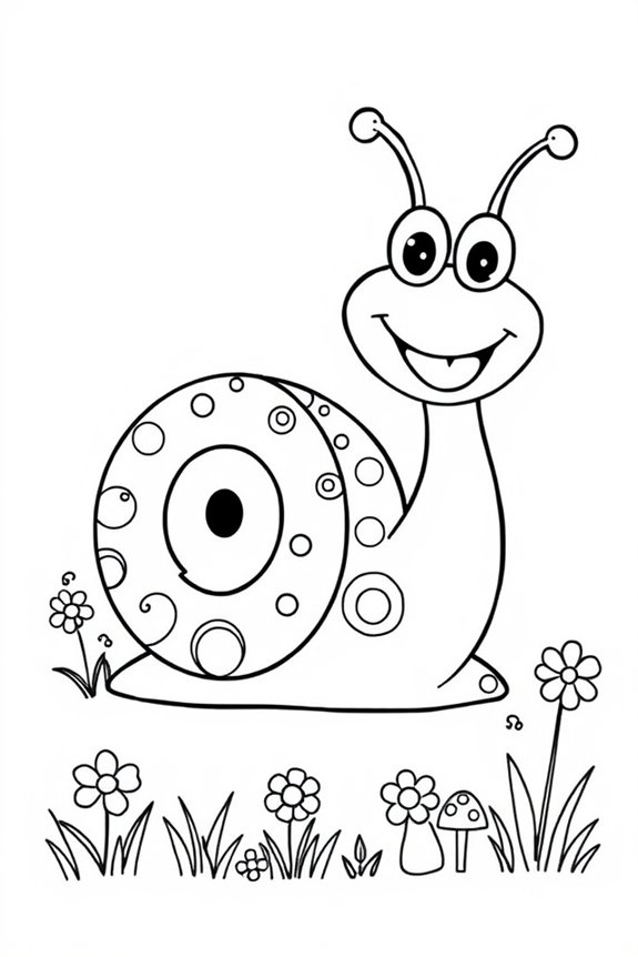 fröhliche Schnecke Ausmalbild