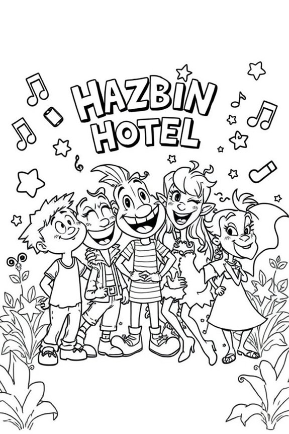 Hazbin Hotel Ausmalbild