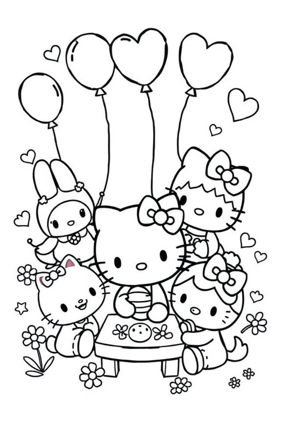 Hello Kitty Ausmalbild