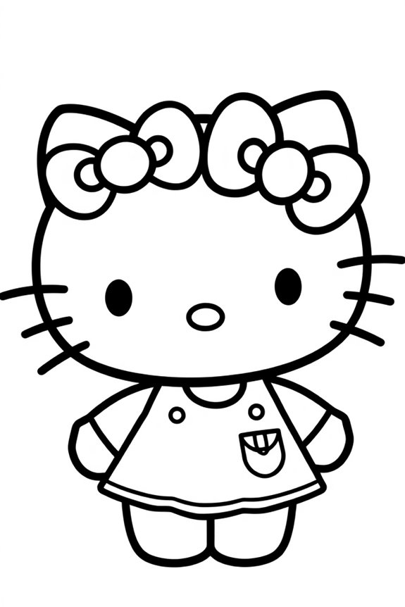 Hello Kitty Ausmalbild