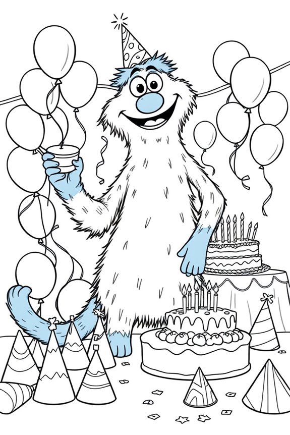 Huggy Wuggy Party Ausmalbild
