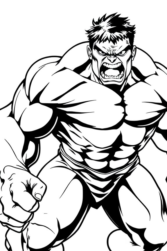 Hulk Ausmalbild herunterladen