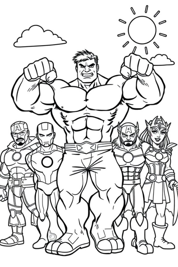 Hulk Ausmalbild herunterladen