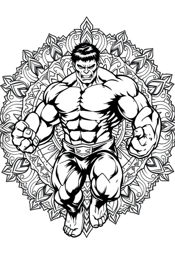 Hulk Mandala Ausmalbild