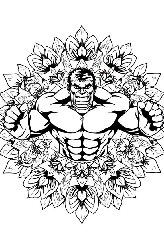 Hulk Mandala Ausmalbild