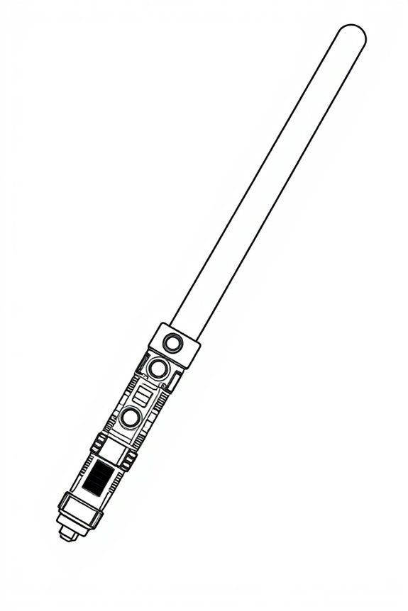 Jedi-Lichtschwert-Ausmalvorlage