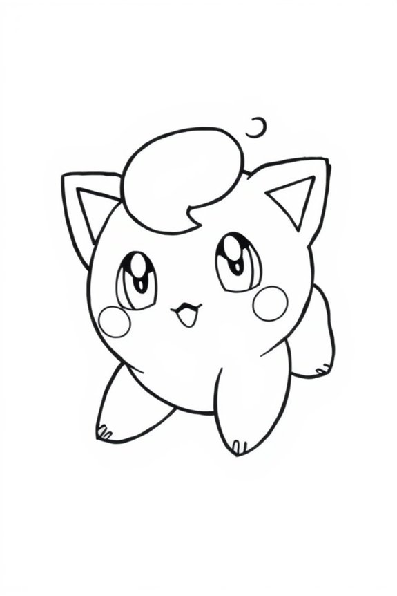 Jigglypuff Ausmalbild zum Ausdrucken