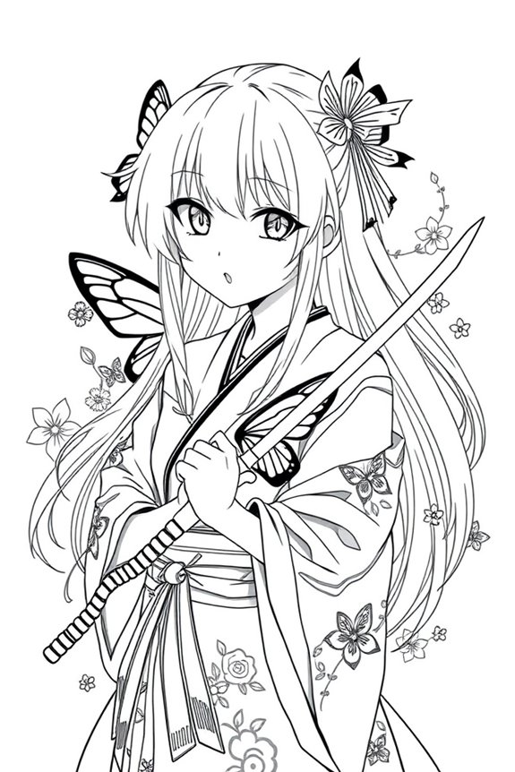 Kanao Tsuyuri Ausmalbild