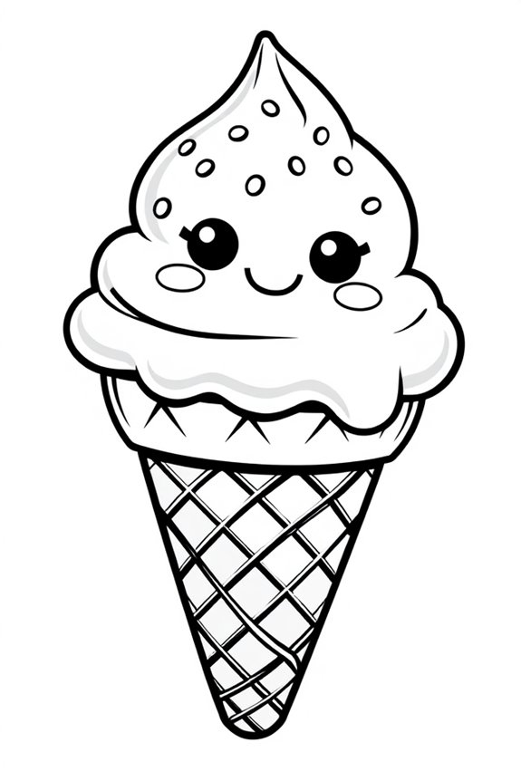 niedliches Eis Malvorlage