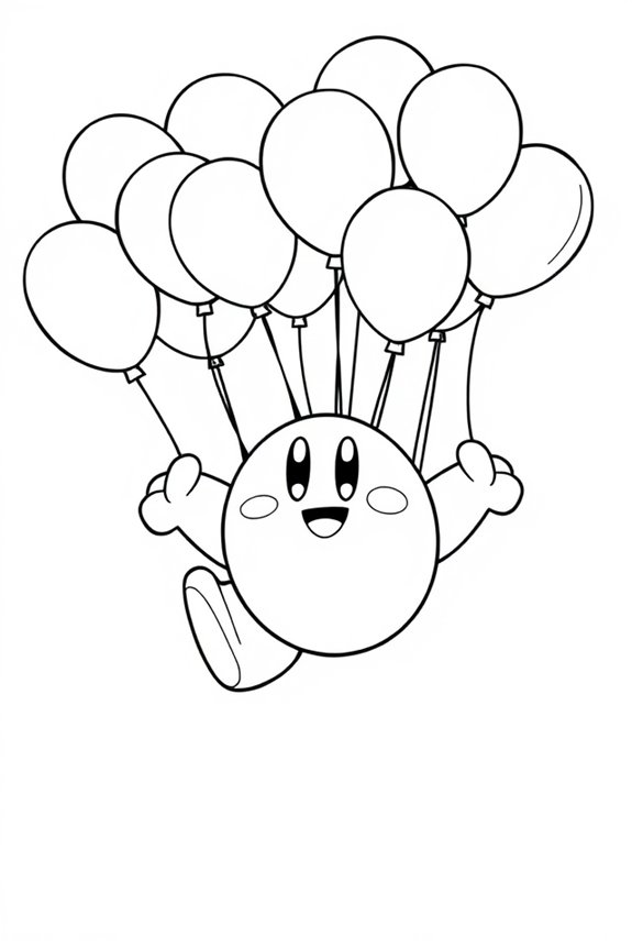 Kirby Ausmalbild Ballons