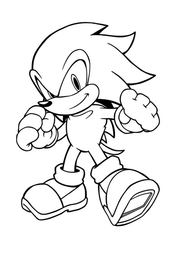 Knuckles der Echidna Ausmalbild