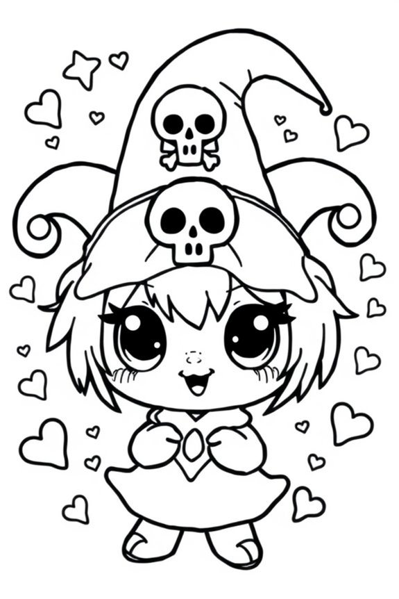 Kuromi Regenbogen Ausmalbild