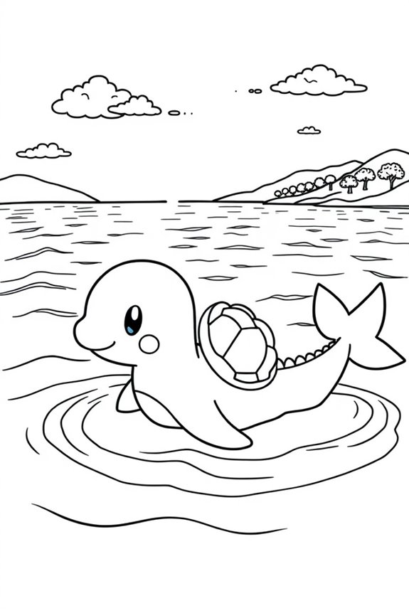 Lapras Landschaft Malvorlage
