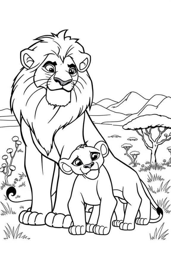 Lion King Ausmalvorlage