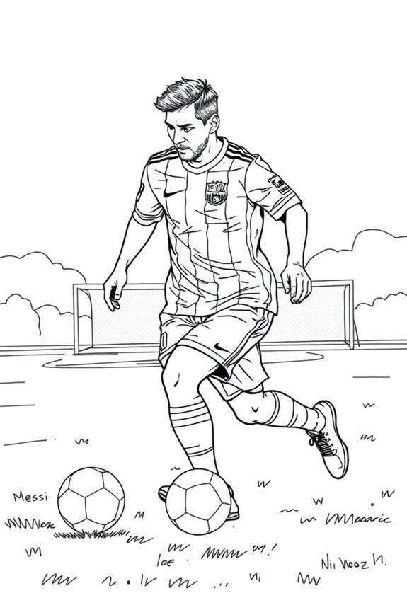 Lionel Messi Ausmalbild