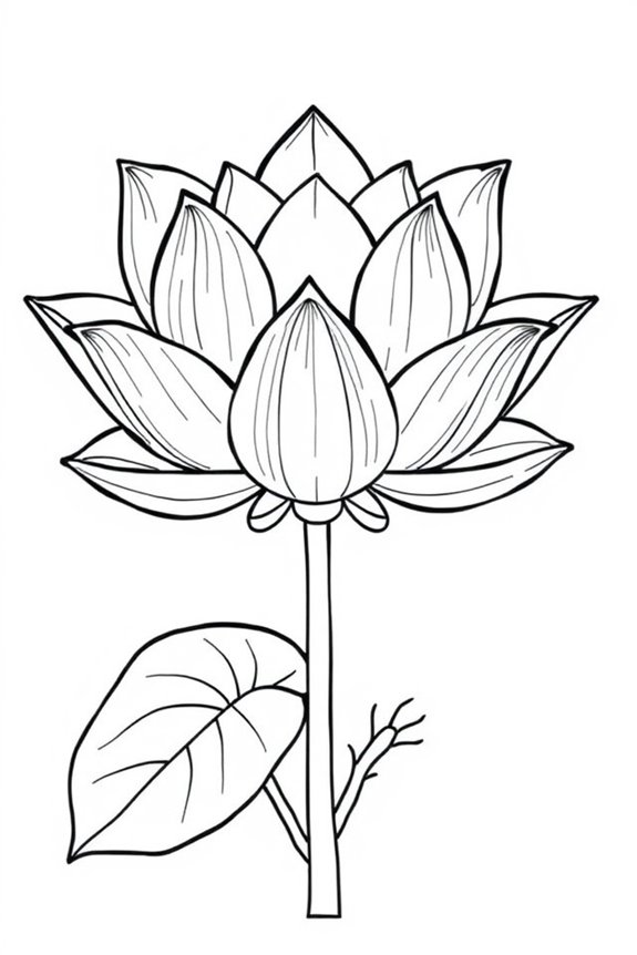 Lotusblume Ausmalbild