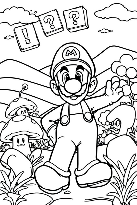 Luigi Ausmalbild herunterladen