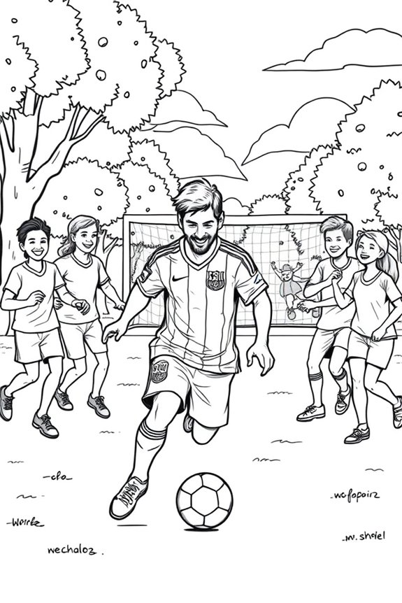 Messi Ausmalbild Freunde