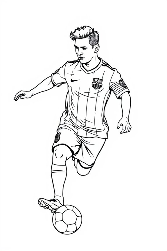 Messi Ausmalbild Vorlage