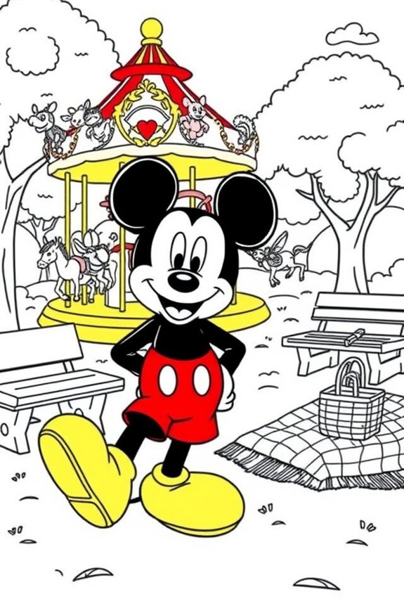 Micky Maus Ausmalbild